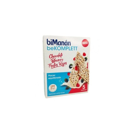 BIMANAN BEKOMPLETT 5 BARRITAS  CHOCOLATE BLANCO Y FRUTOS ROJOS