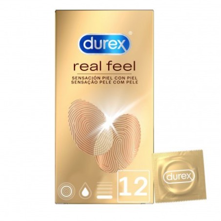 DUREX REAL FEEL PRESERVATIVO SIN LATEX 12 U